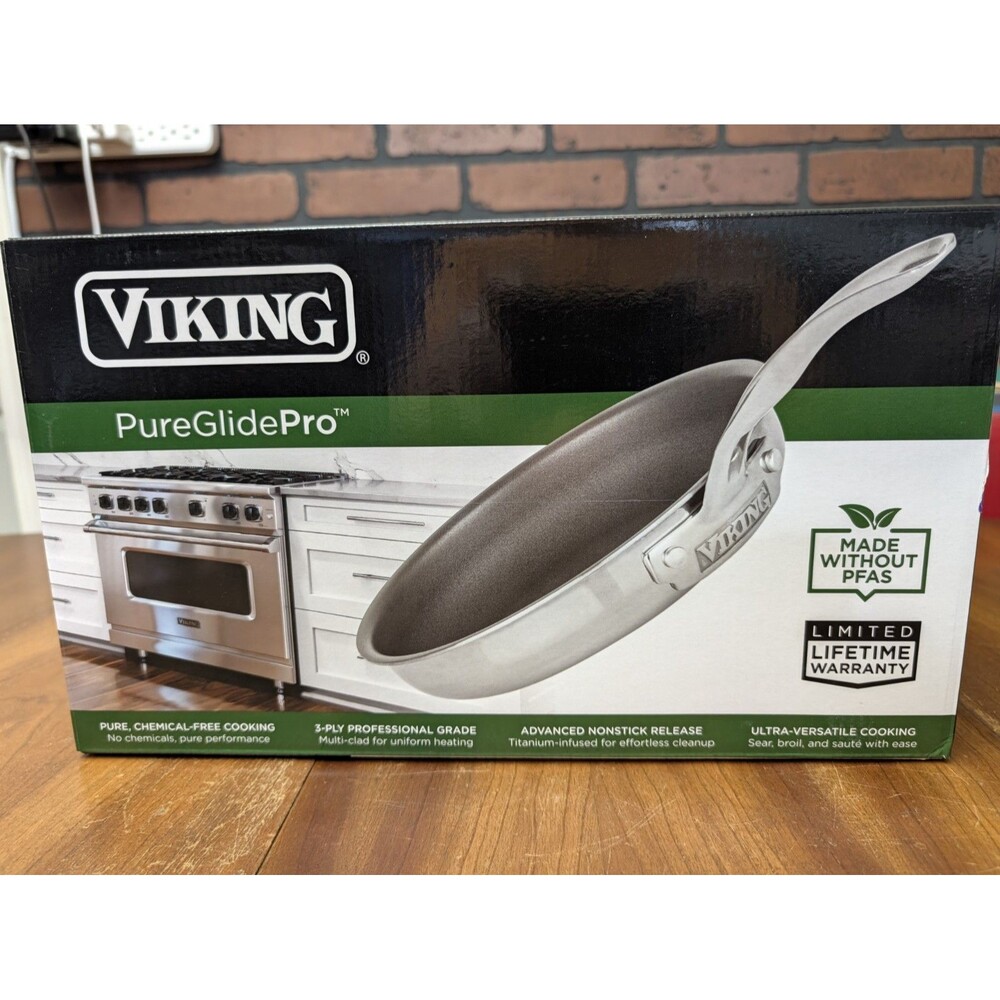 Viking PureGlide Pro 3-Ply Nonstick 8 Inch Frying Pan 8" Titanium Infused